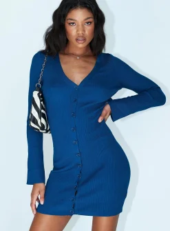 Princess Polly Isadora Mini Dress Navy   Blue Fashion