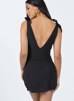 Princess Polly Island Time Mini Dress Black Fashion