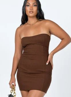 Princess Polly Iva Mini Dress  Brown Best Sale