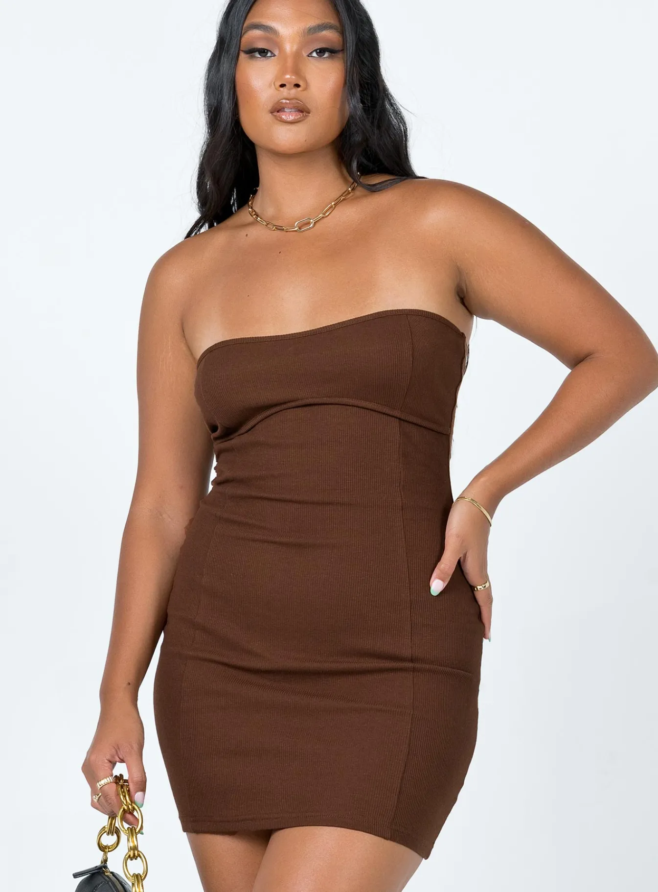 Princess Polly Iva Mini Dress Brown Best Sale