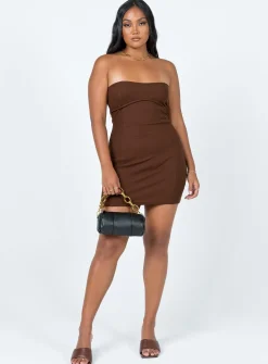 Princess Polly Iva Mini Dress  Brown Best Sale