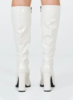 Princess Polly Ivanna Boots Off White Sale