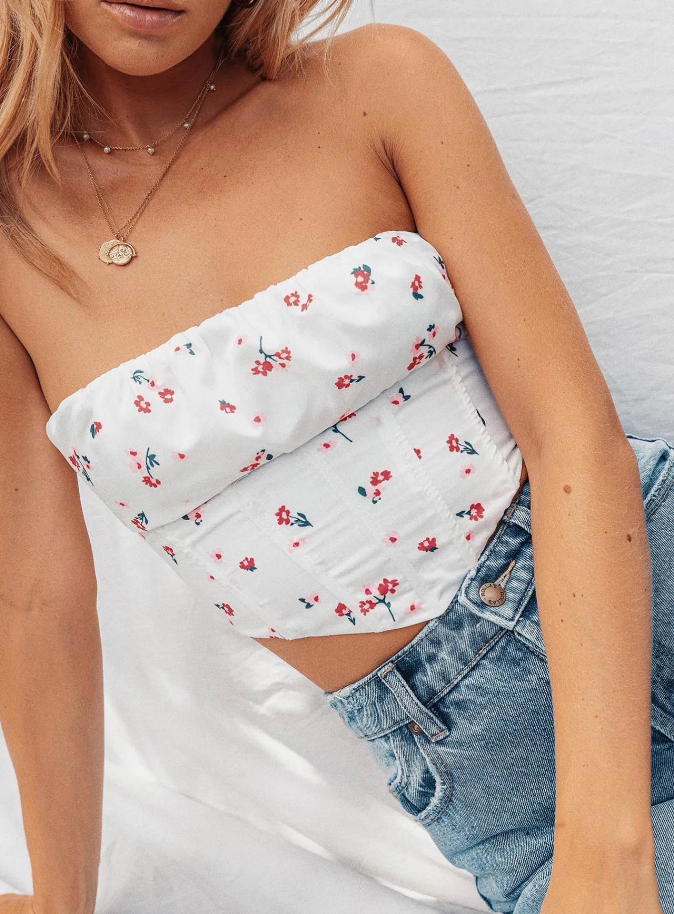 Princess Polly Ivy Bustier White Floral Best Sale