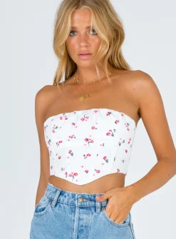 Princess Polly Ivy Bustier White Floral Best Sale