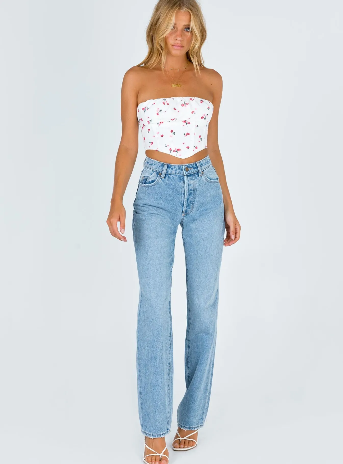 Princess Polly Ivy Bustier White Floral Best Sale