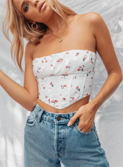 Princess Polly Ivy Bustier White Floral Best Sale