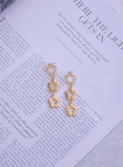 Princess Polly Ivy Fleur Earrings  Gold Outlet