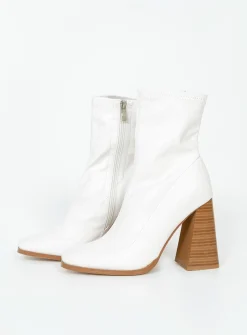 Princess Polly Izuka Ankle Boots White Best