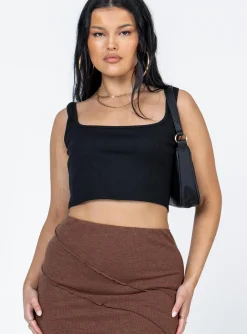Princess Polly Jace Top  Black New