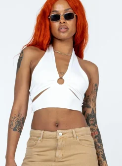 Princess Polly Jacinda Top  White Flash Sale