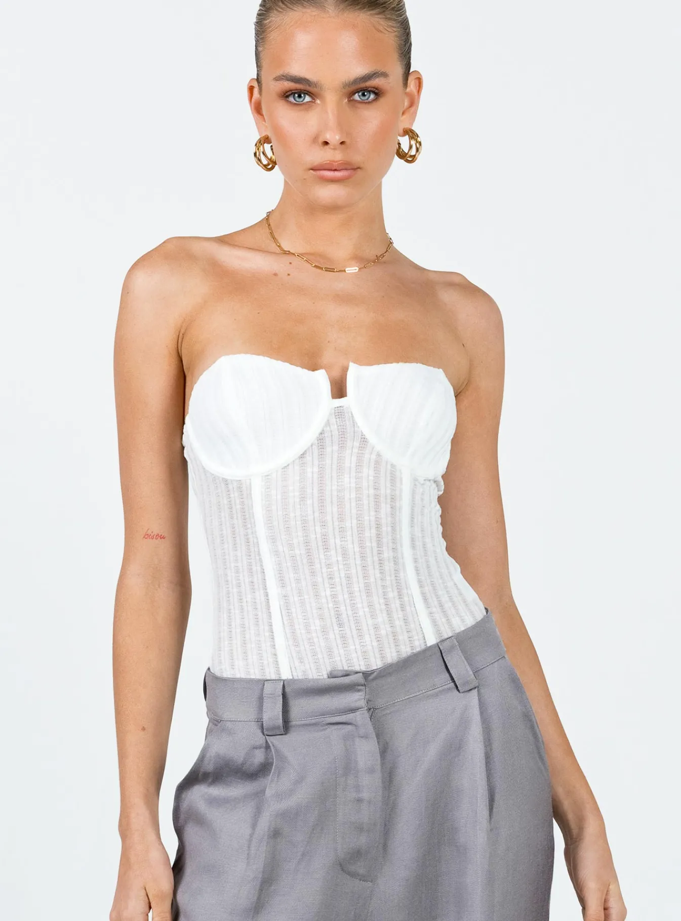 Princess Polly Jacques Bodysuit Ivory Hot