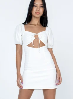 Princess Polly Jacqui Mini Dress  White Shop