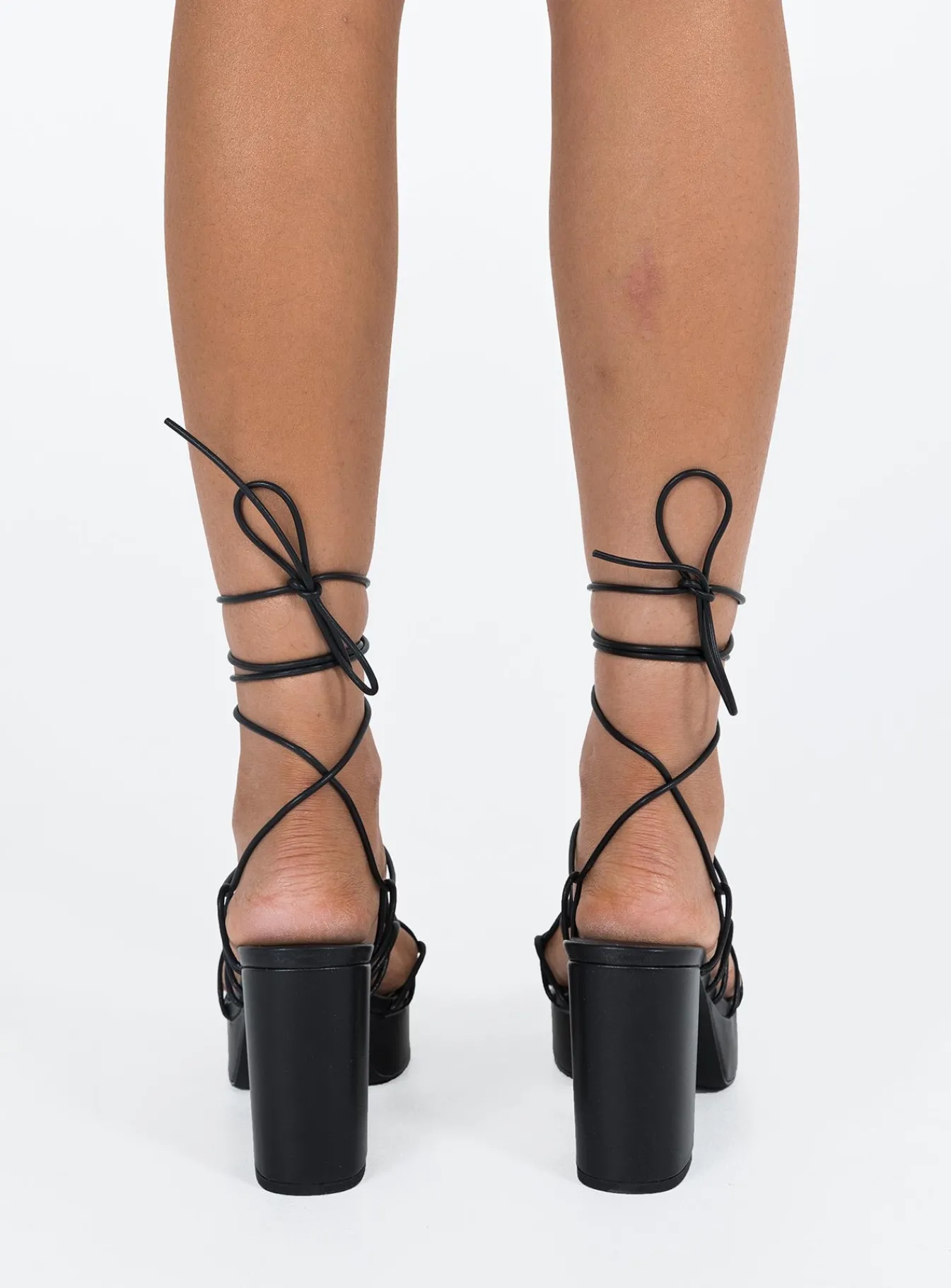 Princess Polly Jae Platform Strappy Heels Black Sale