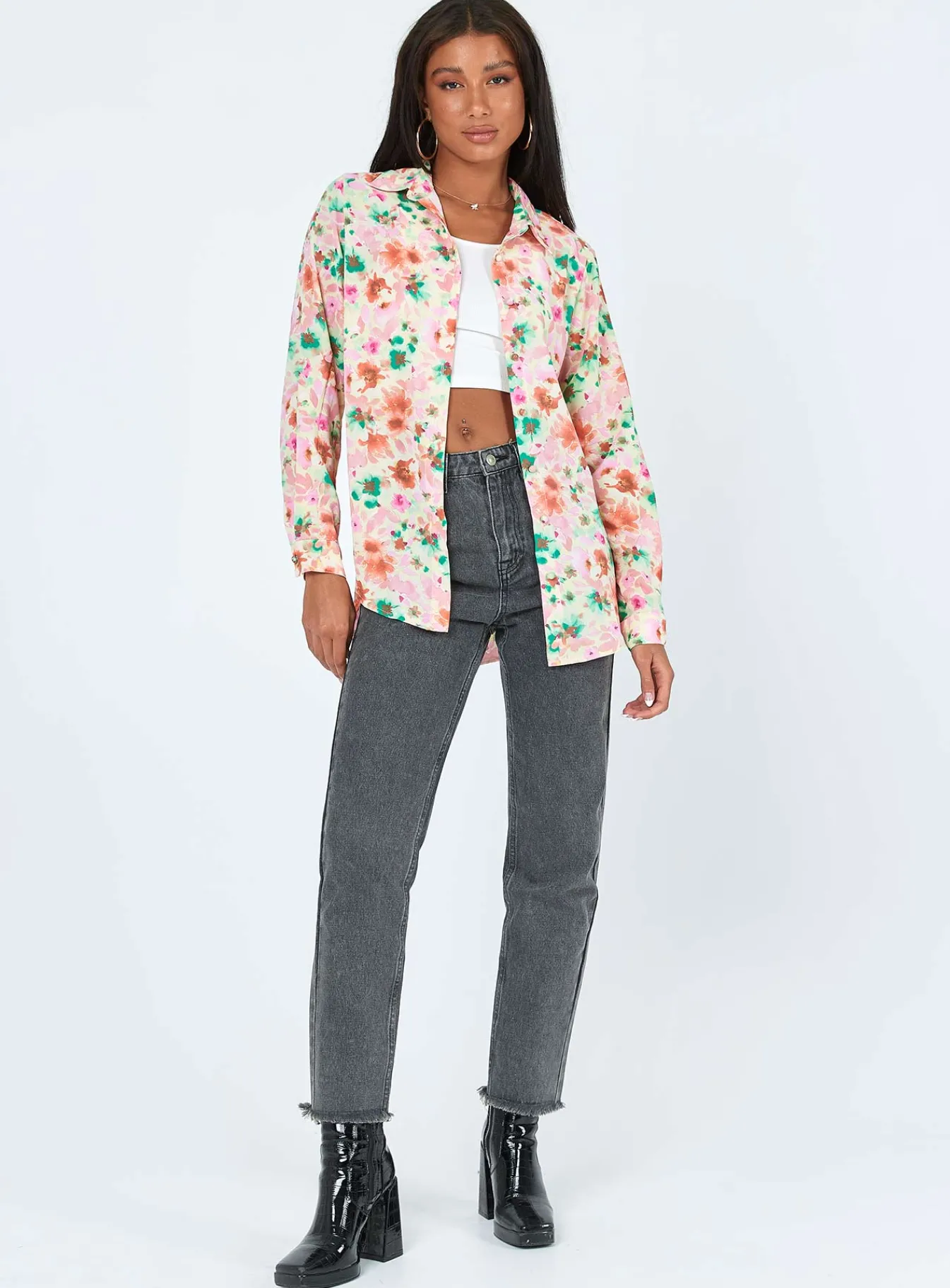 Princess Polly Jaelin Shirtmulti Floral Fashion