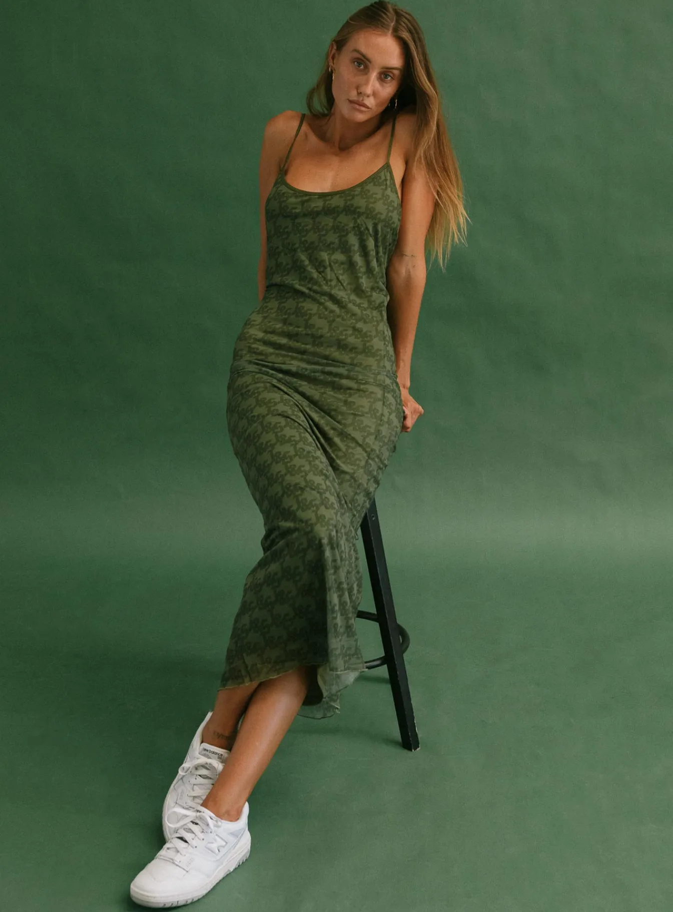 Princess Polly Jagger &Amp; Stone Demi Mesh Maxi Dress Khaki Green Fashion
