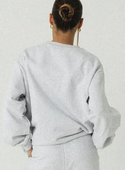 Princess Polly Jagger &Amp; Stone Vintage Oversized Sweatshirt  Grey New