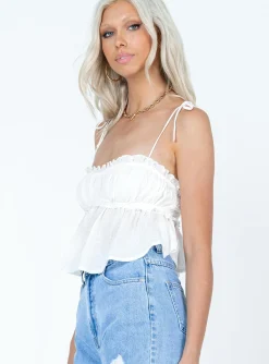 Princess Polly Jamila Top White Hot