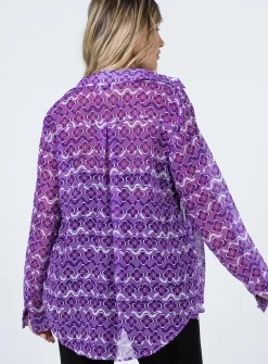 Princess Polly Janelle Shirt Purple Outlet
