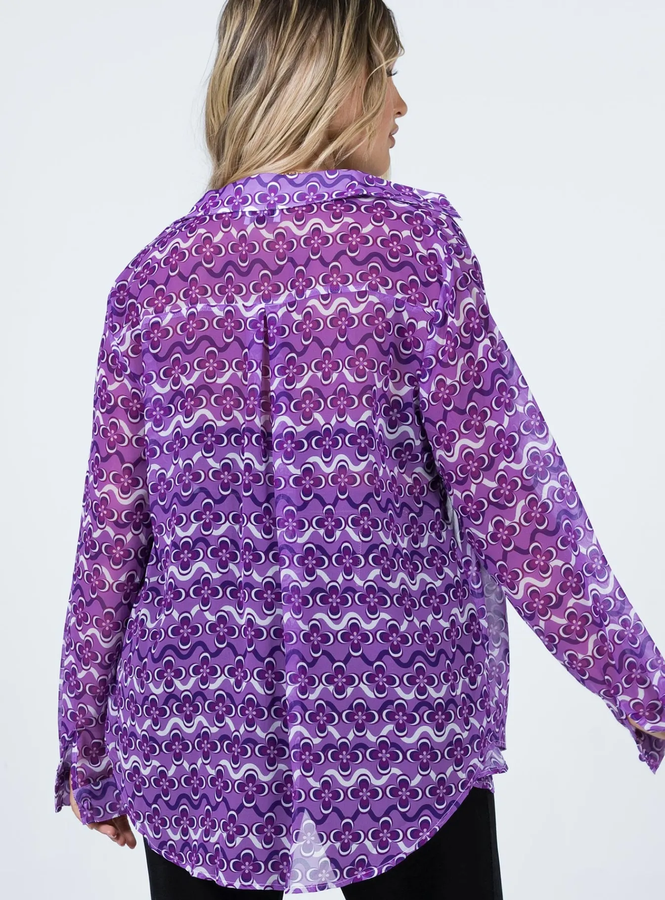 Princess Polly Janelle Shirt Purple Outlet