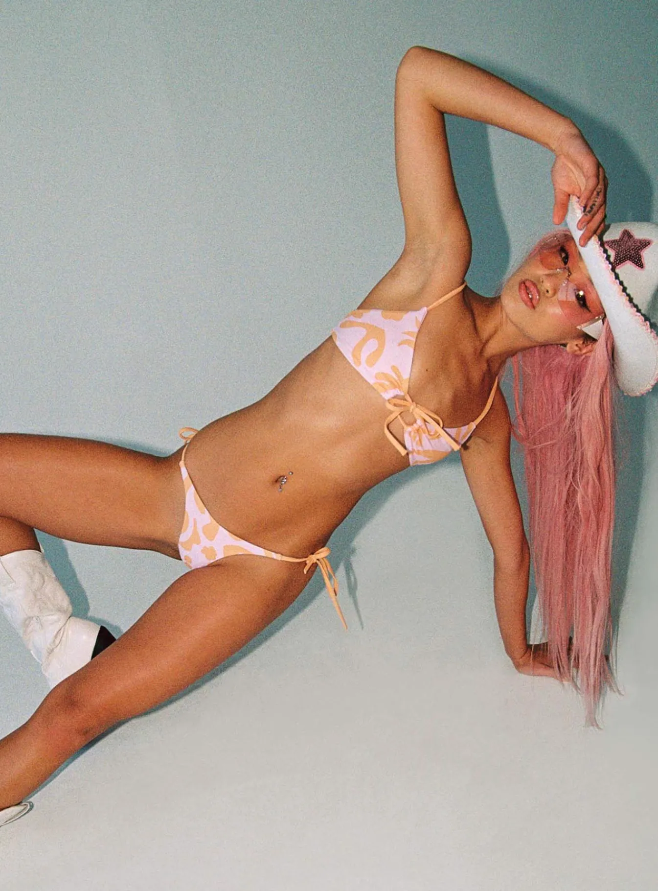 Princess Polly Janey Bikini Bottoms/ Orange Pink Shop