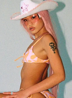 Princess Polly Janey Bikini Top/ Orange Pink Online