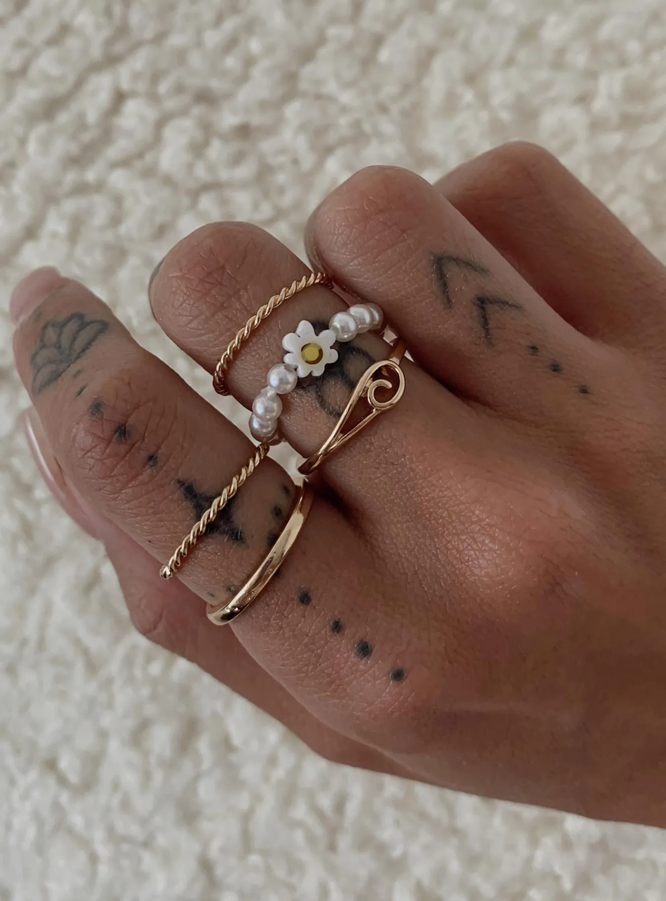 Princess Polly Janssen Ring Pack/ White Gold Shop