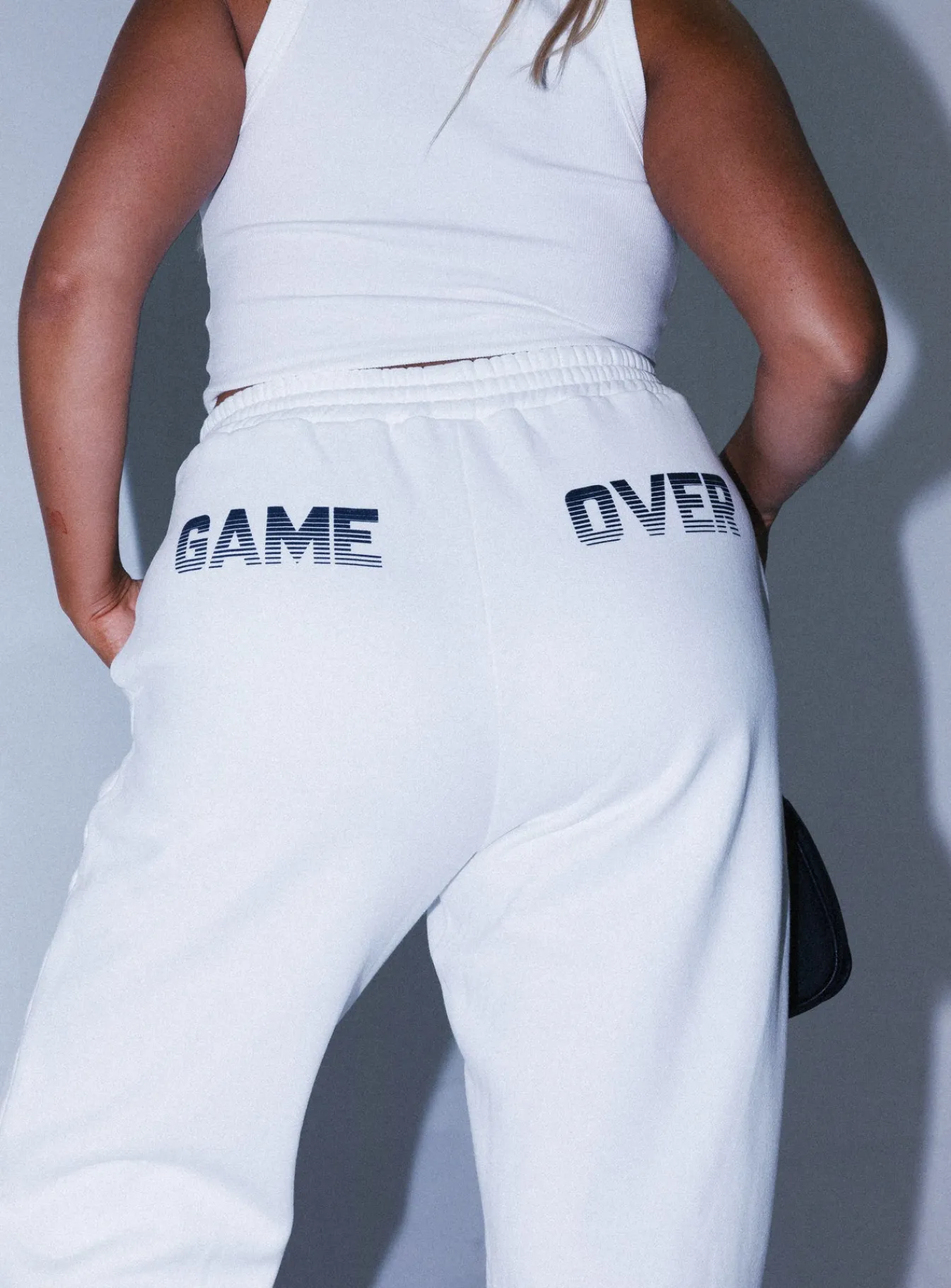 Princess Polly Jasmine Graphic Track Pants White Store