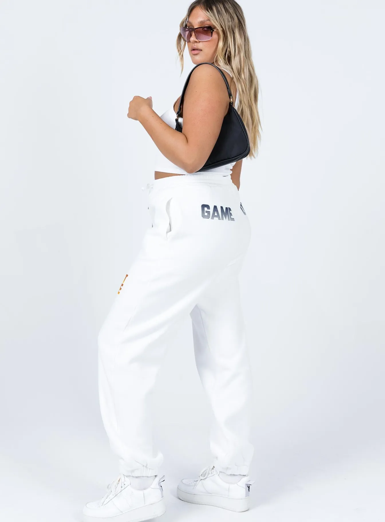 Princess Polly Jasmine Graphic Track Pants White Store
