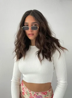 Princess Polly Jax Long Sleeve Top  White Discount