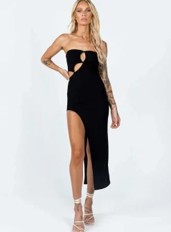 Princess Polly Jaxon Midi Dress Black Store