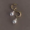Princess Polly Jaxson Pearl Drop Earrings  Gold Shop