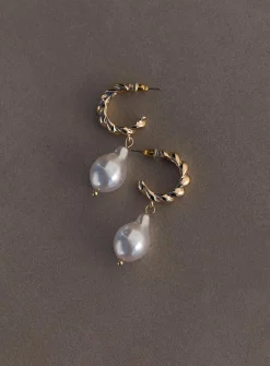 Princess Polly Jaxson Pearl Drop Earrings  Gold Shop