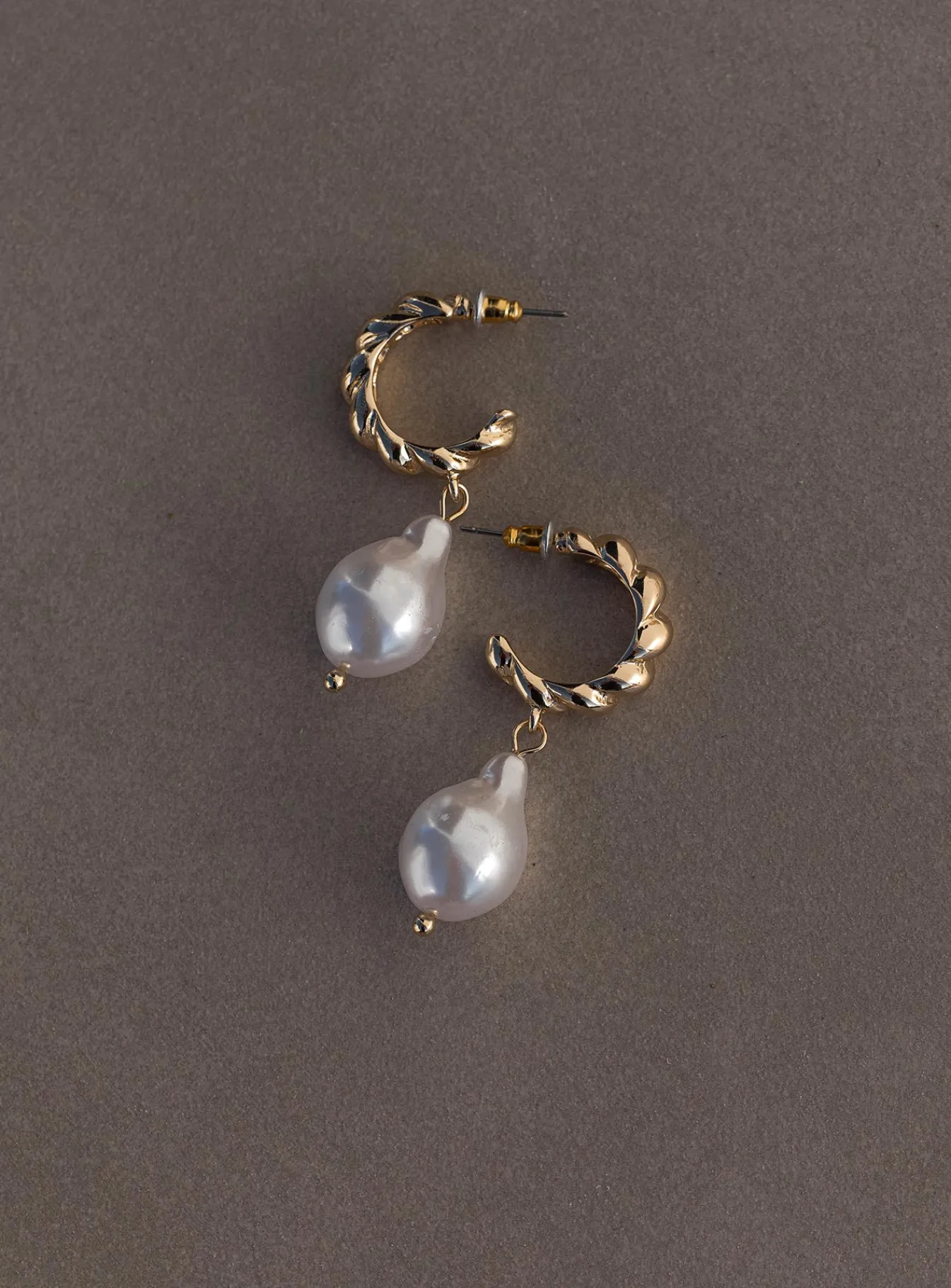Princess Polly Jaxson Pearl Drop Earrings Gold Shop