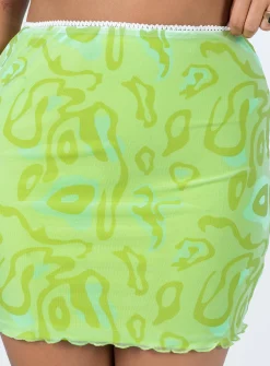 Princess Polly Jayan Mini Skirt Green Discount