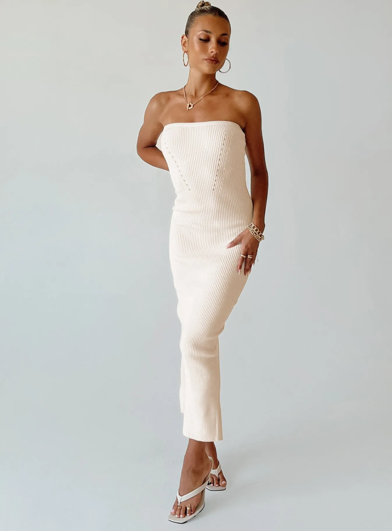 Princess Polly Jayan Strapless Maxi Dress White Best