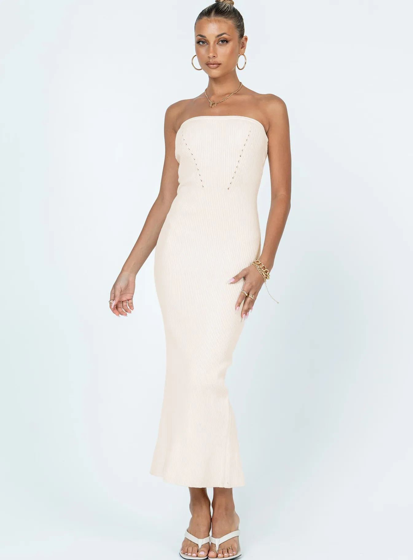Princess Polly Jayan Strapless Maxi Dress White Best