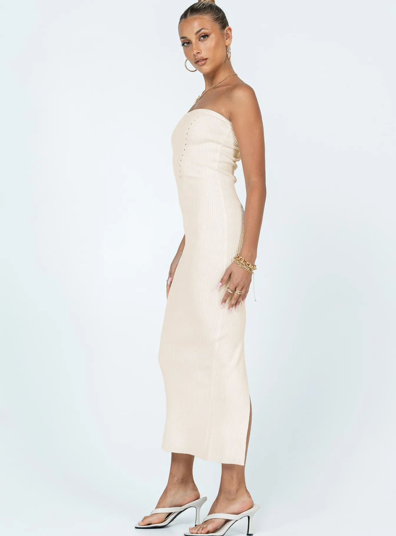 Princess Polly Jayan Strapless Maxi Dress White Best