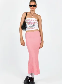 Princess Polly Jaynee Maxi Skirt  Pink Discount