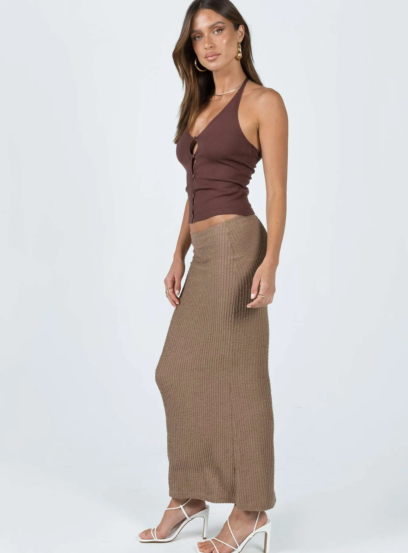 Princess Polly Jaynee Maxi Skirt Beige Fashion
