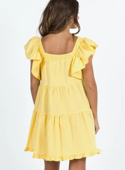 Princess Polly Jayson Mini Dress Yellow New