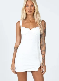 Princess Polly Jazzie Mini Dress  White Best