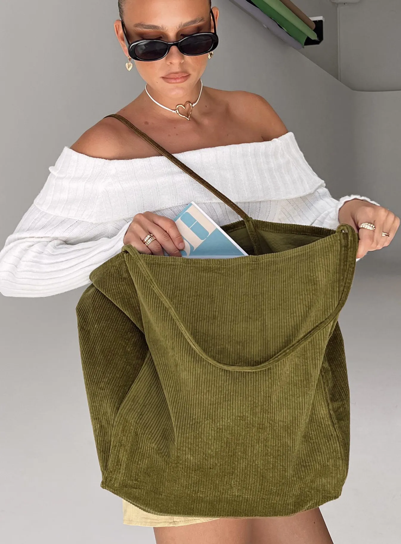 Princess Polly Jensen Tote Olive Outlet