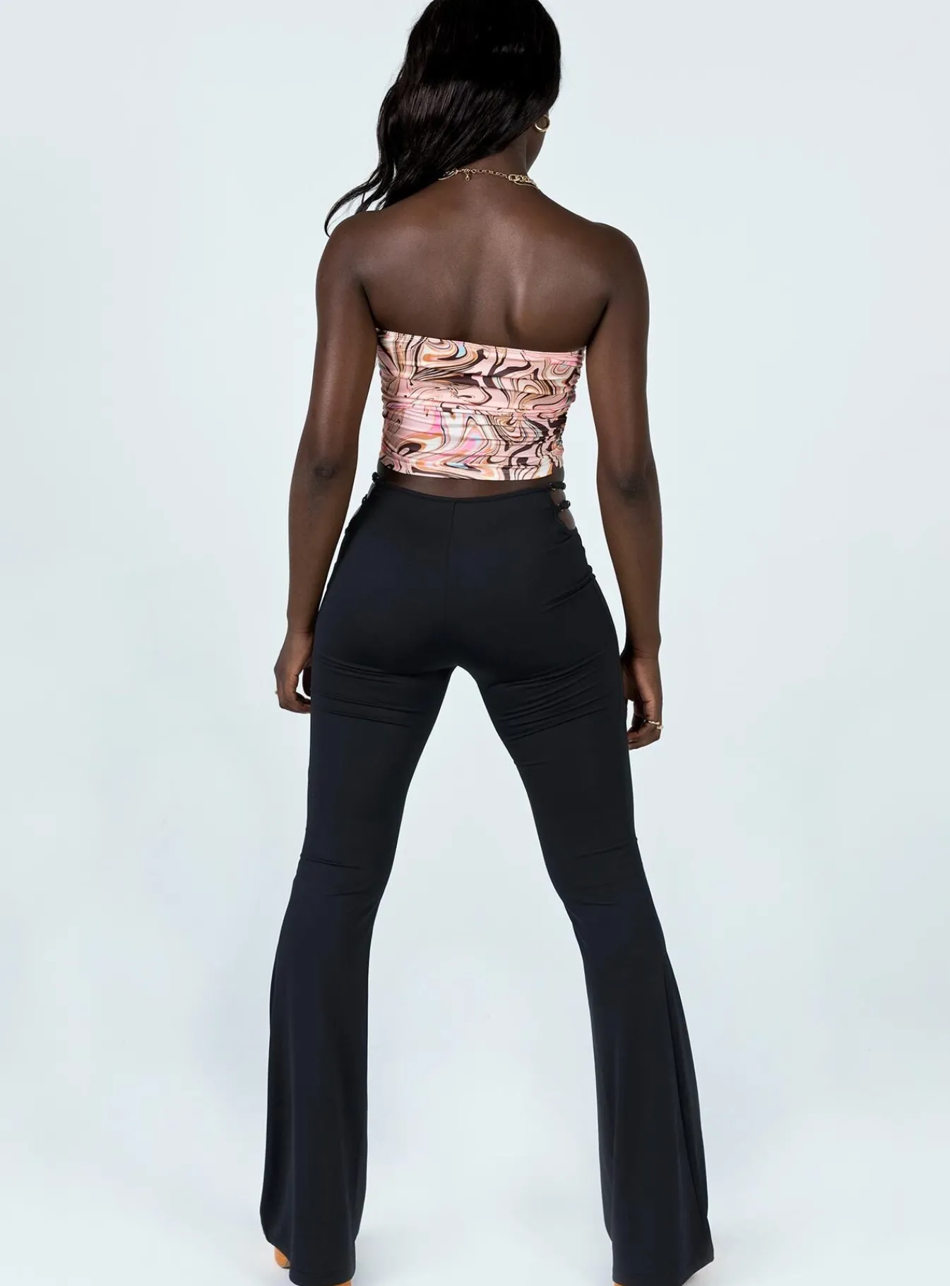 Princess Polly Jess Cut Out Pants Black Hot