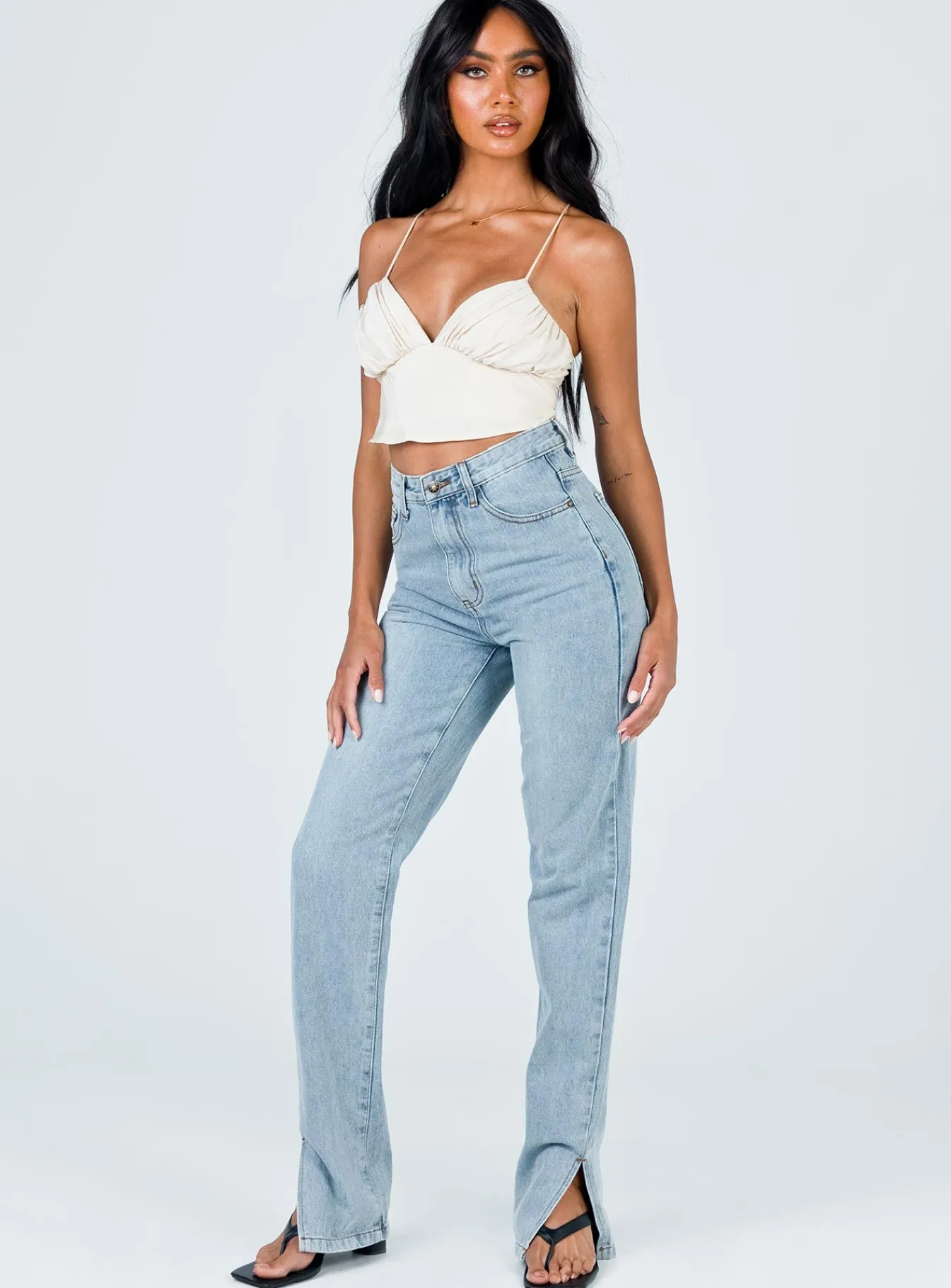 Princess Polly Jessa Top Beige Hot
