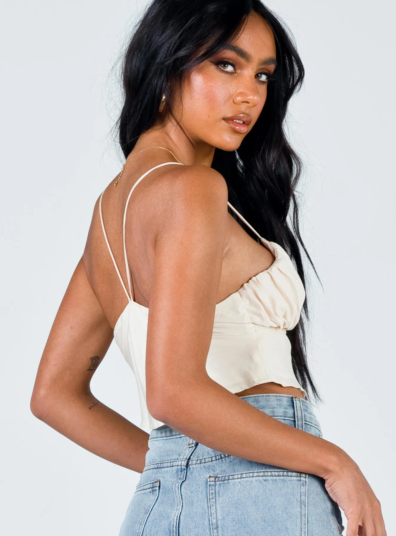 Princess Polly Jessa Top Beige Hot