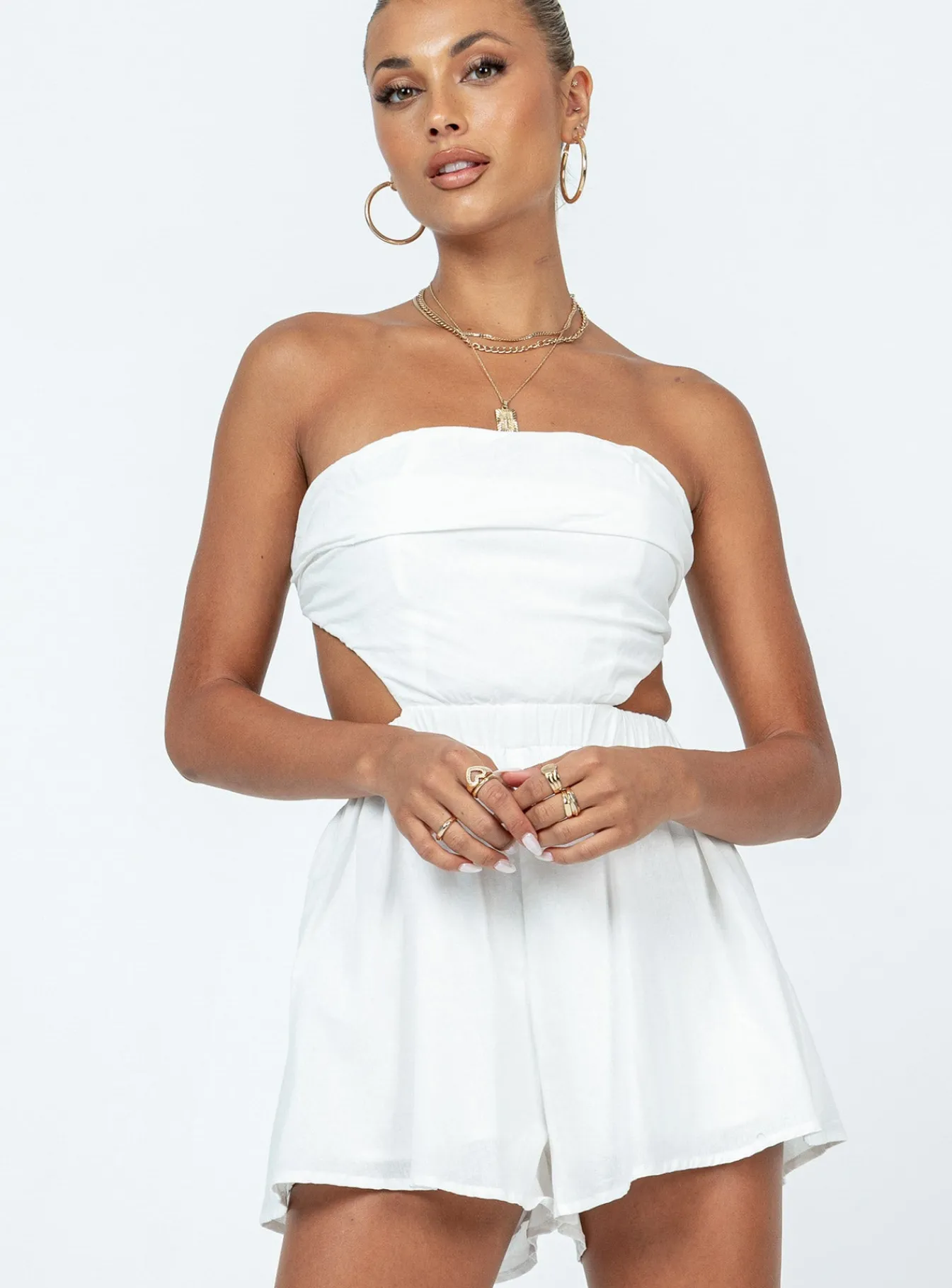 Princess Polly Jessia Romper White Flash Sale