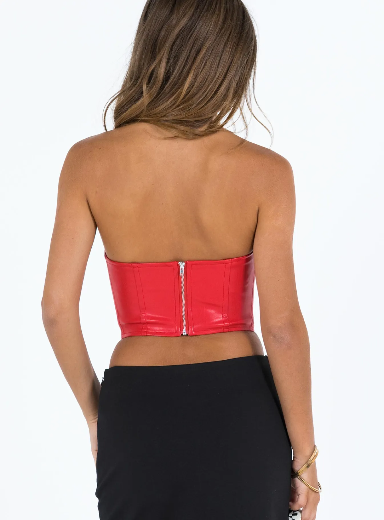 Princess Polly Jessica Pu Bustier Red Cheap