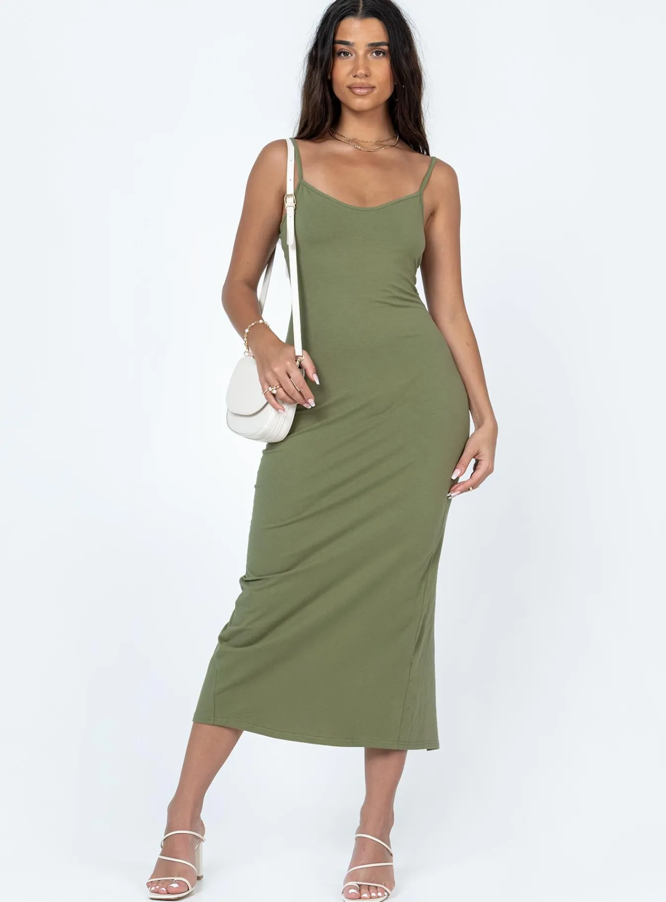 Princess Polly Jesy Maxi Dress Khaki Green Best Sale