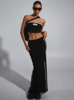 Princess Polly Jgr &Amp; Stn Bianca Boob Tube  Black Shop