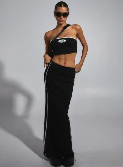 Princess Polly Jgr &Amp; Stn Bianca Maxi Skirt Black Store